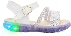 Sandalia Papete Infantil Feminino com LED Menina My Funfy Kids 2303A