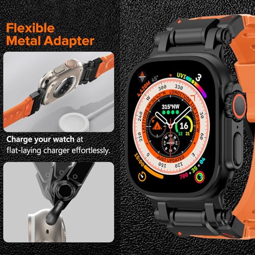 Image of KADES Rugged TPU Sport Band for Apple Watch Ultra 3 /2 /1 49mm, Metal Connectors for Apple Watch Series 11 /10 /SE3 46mm Series 9 /8 /SE2 /7 /6 /SE /5 /4 /3 /2 /1 45mm /44mm /42mm