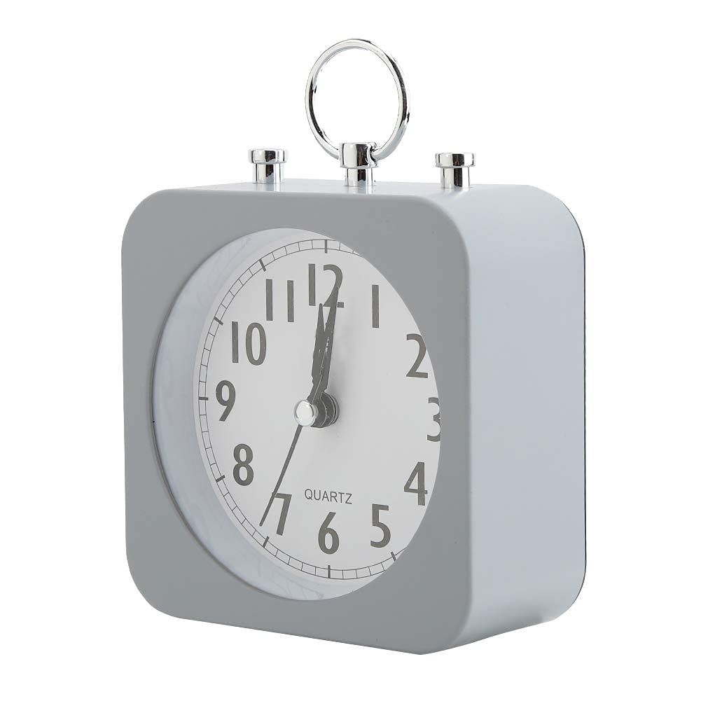 Reloj despertador silencioso para evitar insomnio con sistema de mesa analógico de 10x10 cm