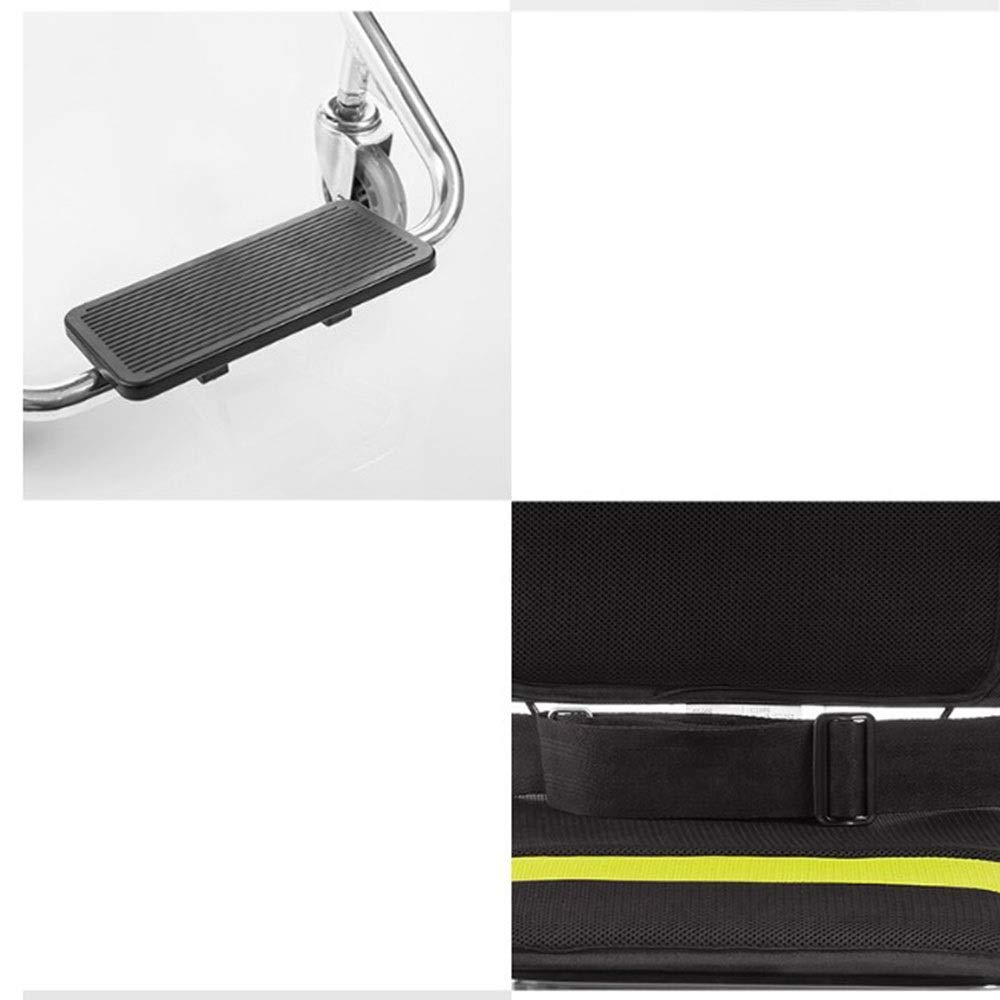 Aluminio silla de ruedas, ligero y plegable Marco, Operador de móviles de silla de ruedas, silla de Tránsito portátil de viaje, 6.7kg Peso neto, for inválidos y los usuarios con discapacidad