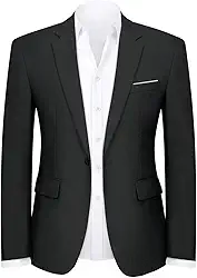 Blazer masculino slim fit de um botão, jaqueta esportiva leve para casamento, negócios, festa