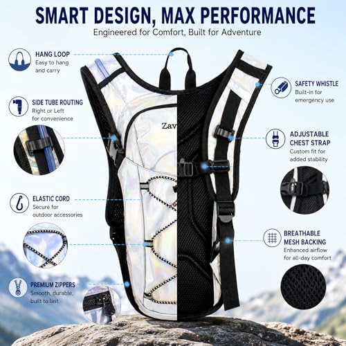 Zavothy Rave Hydration Backpack White