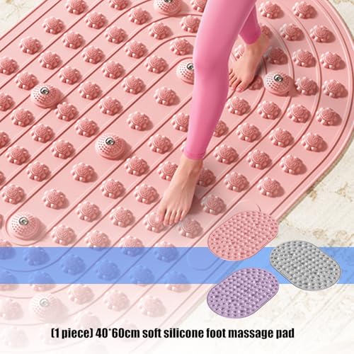 Alfombra de masaje para pies de silicona con diseño antideslizante y puntos de acupresión, para pilates, fitness y relajación miniatura 2