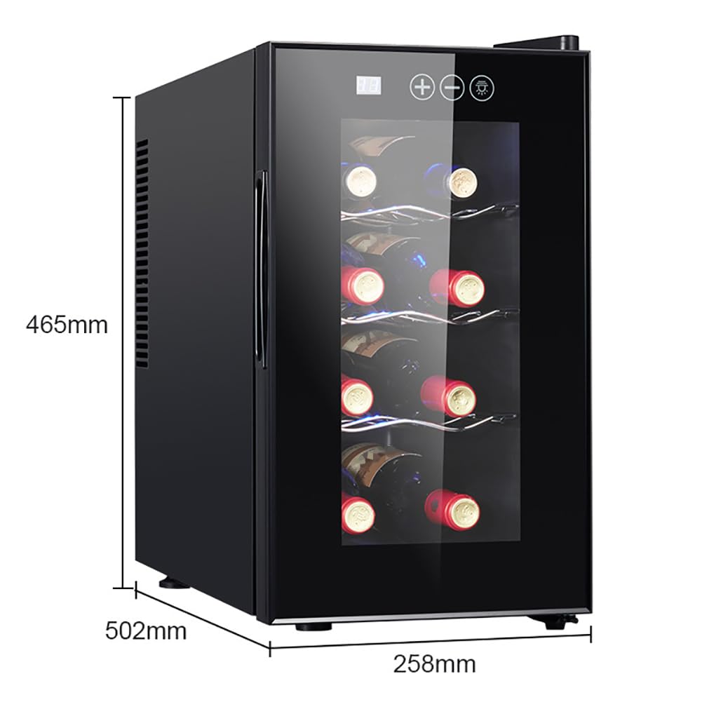 Frigorifero Per Vino Profondo 20 Pollici, Capacità 8 Bottiglie, Mini Frigorifero A Libera Installazione Per Camera Da Letto Con Controllo Della Temperatura, Cantinetta Per Vini Da Banco, Adatto Per C