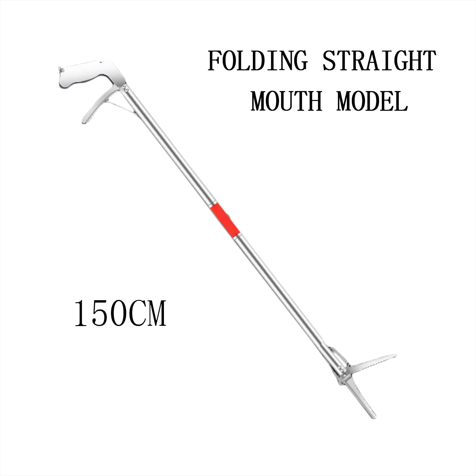 Pinza a serpente extra lunga 150 cm, pinza a serpente pieghevole per rettili, in acciaio inox, gancio a serpente e rettile da 1,5 m