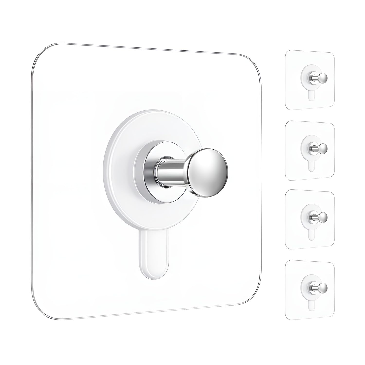 DALUCI Self Adhesive Wall Hooks (Pack of 5) – Heavy Duty Nail-Free Hooks for Wall Heavy Items | Photo Frame Hooks Without Drilling | Strong Sticky Hook for Frames, Clocks & Keys (Photo Frame Hook, 5)