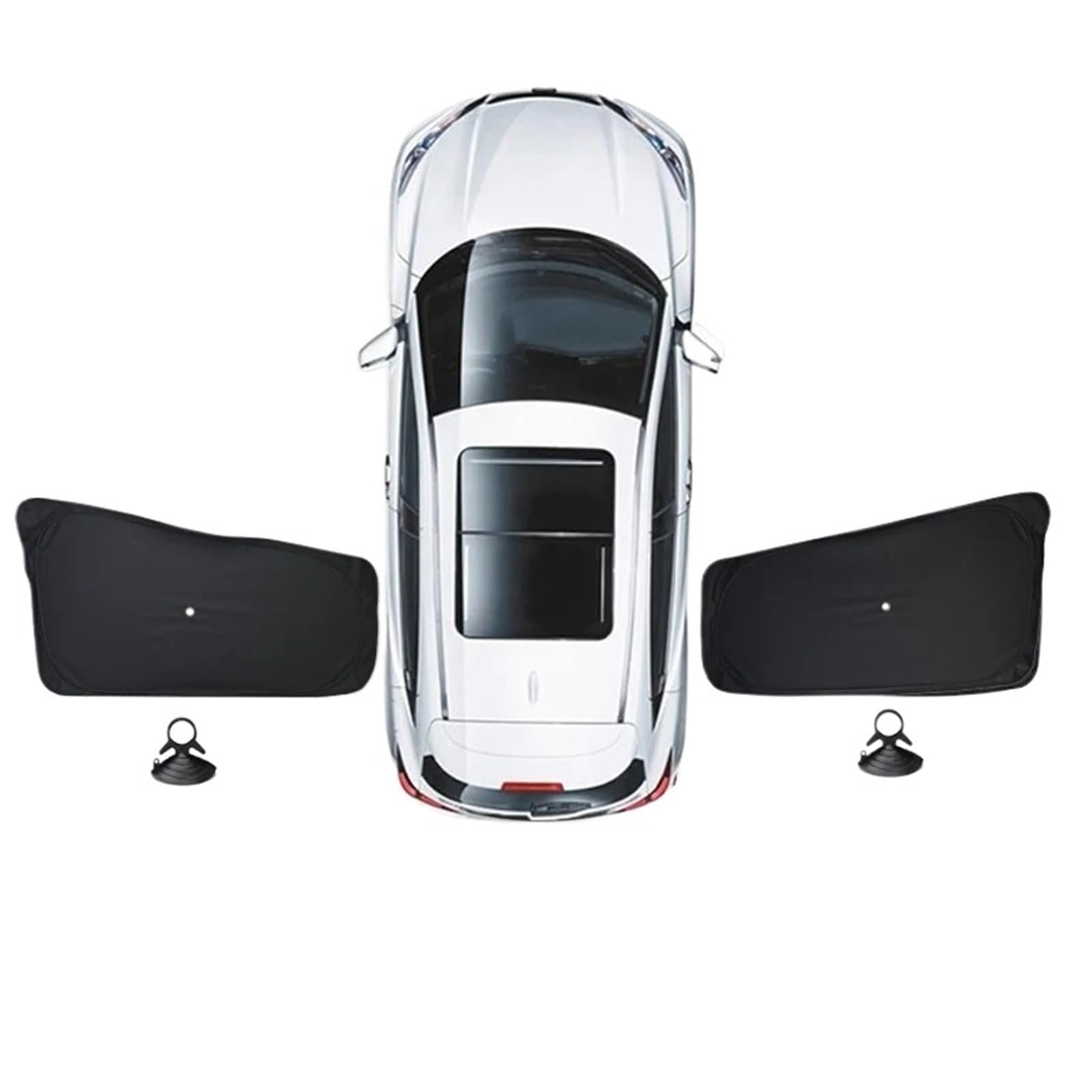 Parasol Coche para Tesla para Model 3 Y para Juniper para Highland 2025-2021 2026 Parasol para Ventana Lateral de Coche con ventosas | MY Rear 2piece