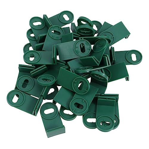SEWOART 50 Piezas Accesorios para Tapones de Invernadero Pinzas de jardín para Mallas Clips de Red para protegerse del Sol Clips de Red de jardín el plastico Green
