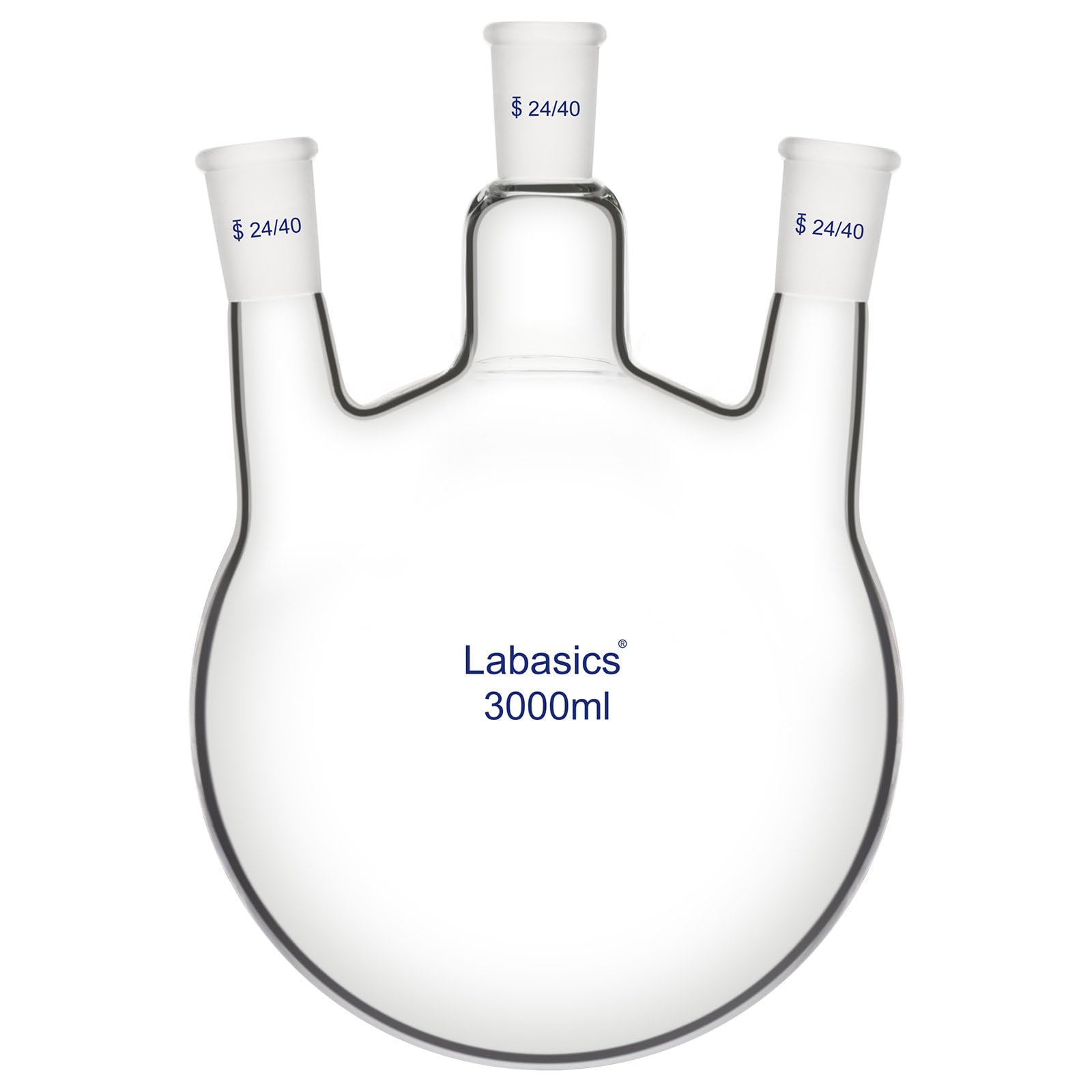 Labasics Glass 100ml 3 Neck Round Bottom Flask RBF, with 24/40 Center and Side Standard Taper Outer Joint, 100ml — Amazon image 9