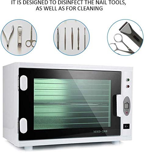 8L UV Ligero Esterilizador Gabinete con Minutero Y LED Monitor Desinfección Caja Manicura Uñas Herramienta Facial Piel Belleza Salón Equipo