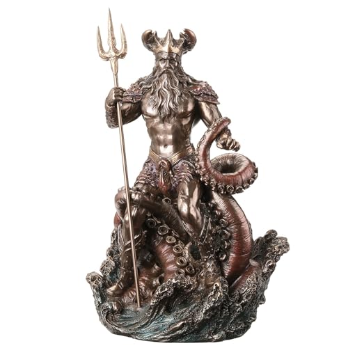 Deportes Acuáticos, Watch Veronese Design - Escultura de resina fundida en bronce con acabado en bronce de 20,7 cm Oceanus The Primordial Titan of Water