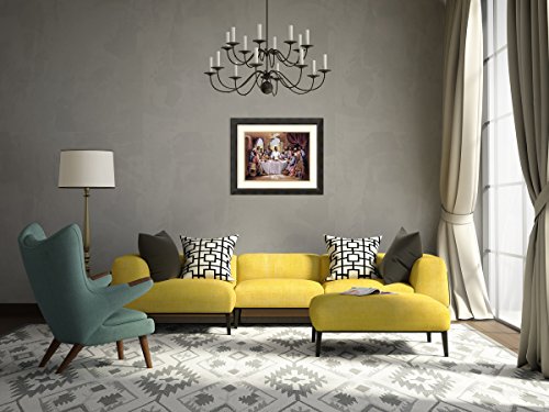 Framed Art Print, 'The Last Supper' By Quintana: Outer Size 34 X 28" #TOP5