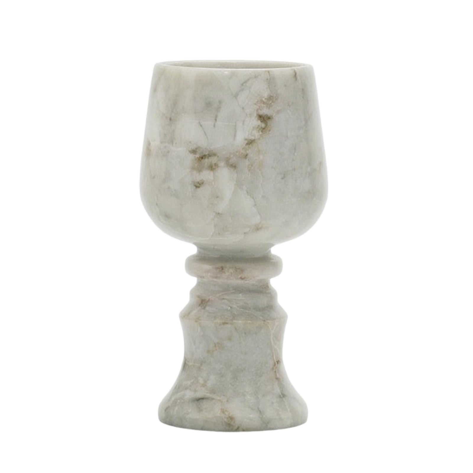 Sharplace Marmorkerzenhalter Marmor Vase Kerzenständer Pokalhalter Sockel Dekohalter mit Weißer Grundfarbe Und Grauer Maserung aus Solidem Material für, 9 9 17cm