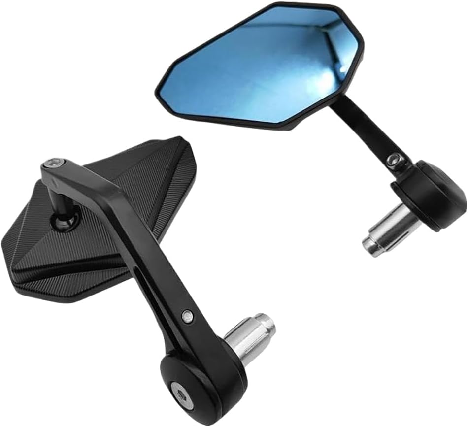 1 Pair Aluminum Motorcycle Rearview Mirrors Universal Scooter Bar End Handlebar Mirror Rear View Fits 13-17mm Handlebar End