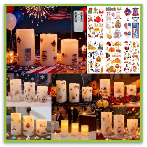 Bougies sans flamme réutilisables avec télécommande pour décorations de Pâques