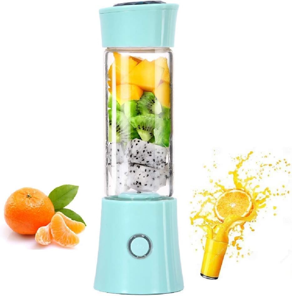 Personal Smoothie Blender, Detachable Portable Fruit Mixer, High Speed Single Serve Juicer Cup, with Lightweight Rechargeable Travel for Shakes and Smoothies(D)