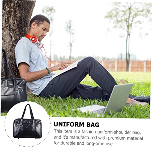 KESYOO PU Capacity Unisex Shoulder Handbag Waterproof Briefcase for Students Commuter Laptop Bag Versatile Handheld and Crossbody Design4