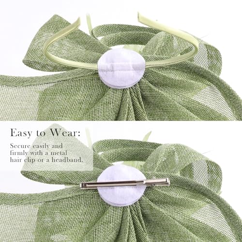 Image of DRESHOW Women Fascinator Hats Tea Party Hat Vintage Pillbox Hat Headband for Cocktail