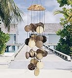 Coconut Shell Wind Chimes Outdoor Soothing Tone,Large Bamboo Windchimes Clearance for Outside,Perfec