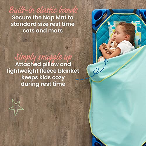 Image of ECR4Kids Nap Mat Companion, Portable Bedding, Teal, 1-Piece