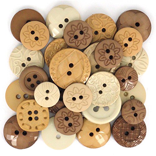 Dress It Up Button Naturale, plastica, Marrone