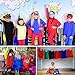 Dajiahao Halloween Capes and Mask for Kids 4-10 Year Double Side cape Costume Cosplay Dress Up Kids Cape Toy for Boys (Red-A)