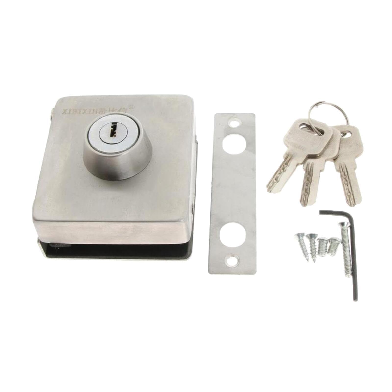 Alcxazs Sliding Glass Door Lock Easy To Install Anti Lost Security Durable Solution Any Office Environment Etc.suitable For Homes Office Glass Door Lock High