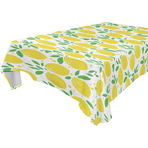 Fcz custom tablecloth yellow lemon foliage pattern printed patter…