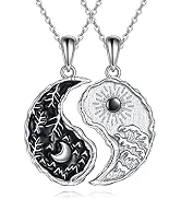 Yin Yang Couple Necklace Set - Stainless Steel Puzzle Pendant For Him & Her
