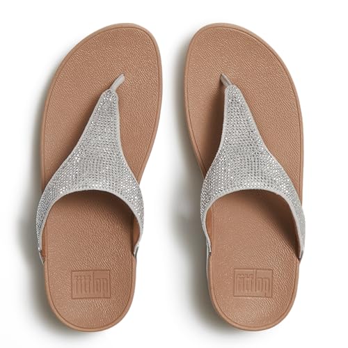 Image of FitFlop Women's LULU Crystal Embellished Toe-Post Sandals