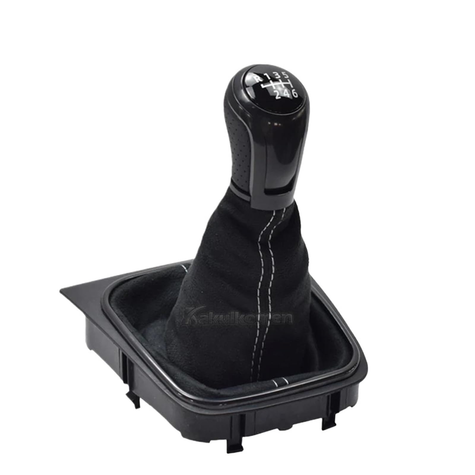 Sunbangoz Black For Golf 6 5/6 Speed Manual Car Shifter Boot Gear Shift Knob Head Lever Accessories(,6 Speed)