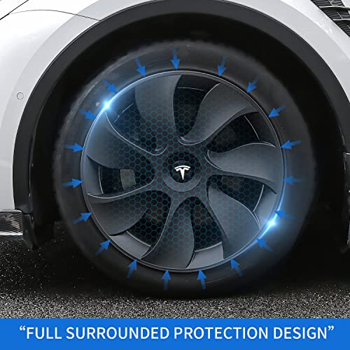 Thinsgo Tesla Model Y Hubcap Model Y Wheel Cap 19 Inch Hub Caps Heavy Duty Wheels Rim Covers For Tesla Model Y (Set Of 4) #TOP3