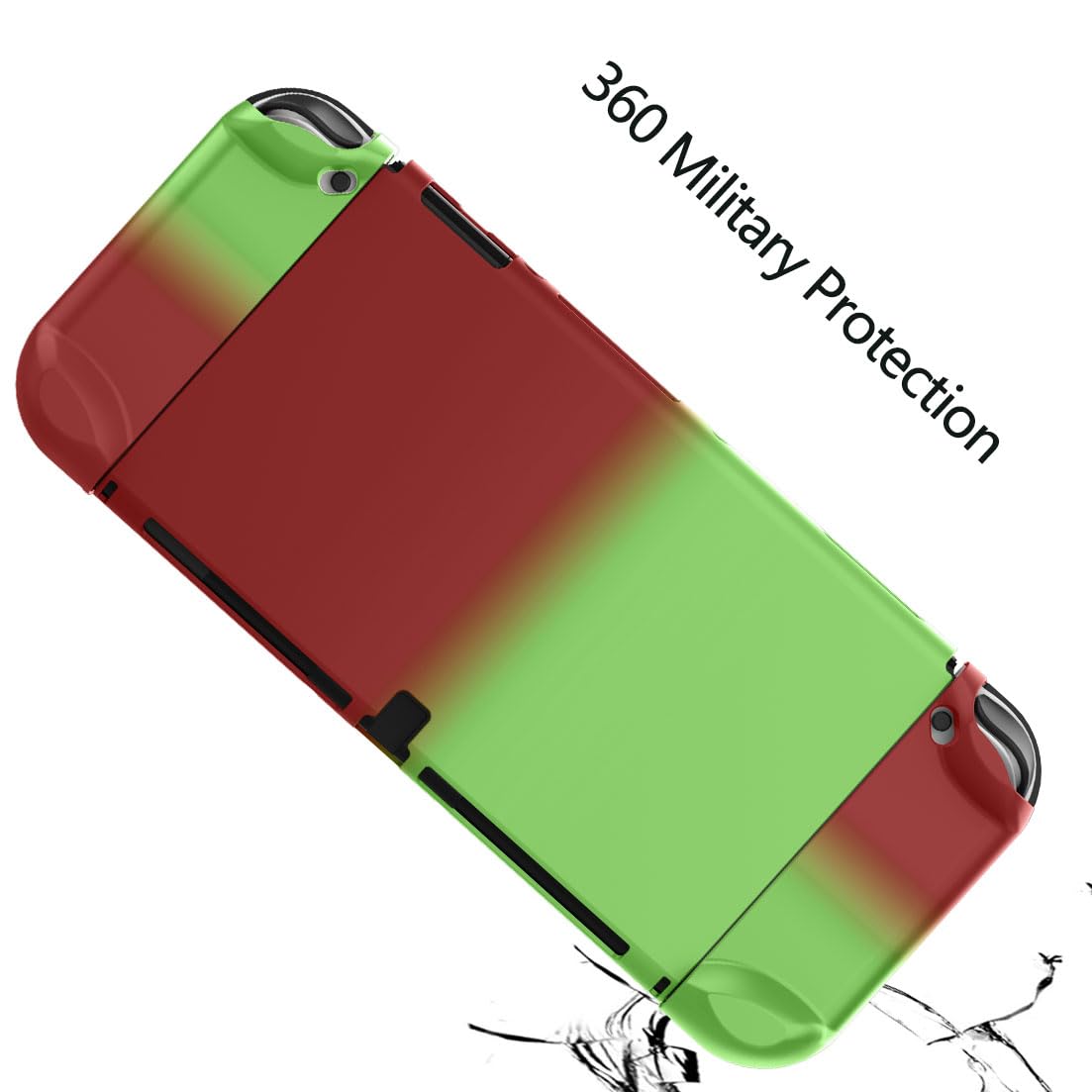 COMCOOL Funda acoplable para Nintendo Switch OLED, protección contra caídas de grado militar de 9 pies, con protector de pantalla de vidrio templado, bonita funda protectora Kawaii para Nintendo