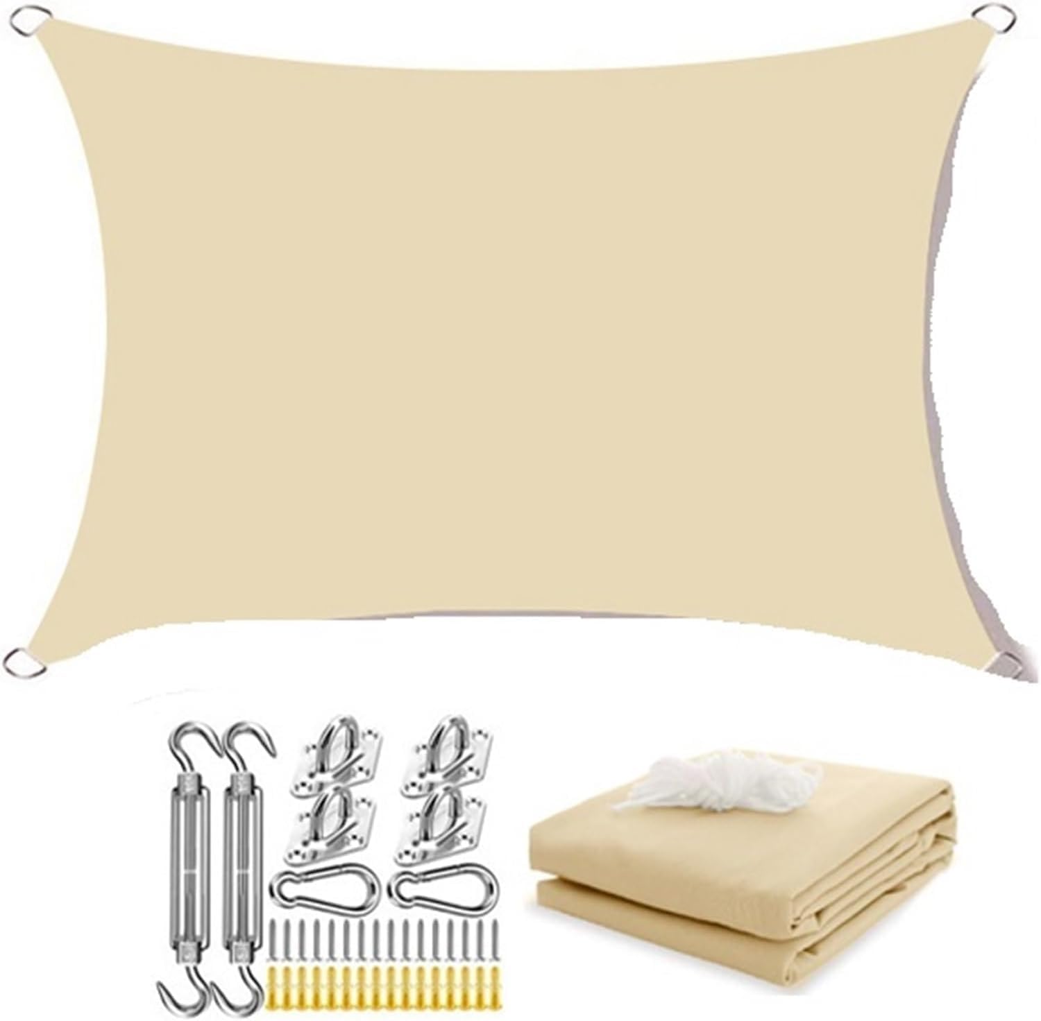 Toile d'ombrage rectangulaire étanche 3x7m contre la chaleur en terrasse