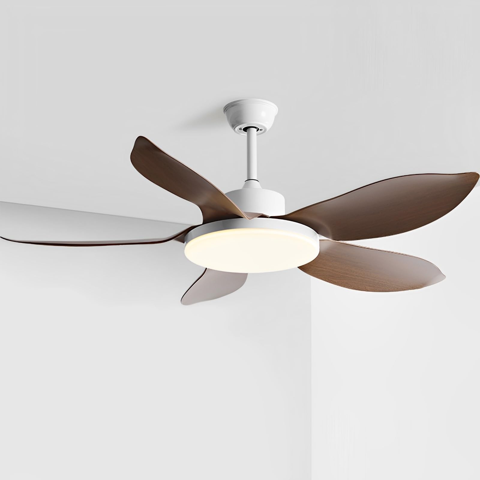 Ventilateur de plafond pour salon et chambre avec éclairage LED modulable