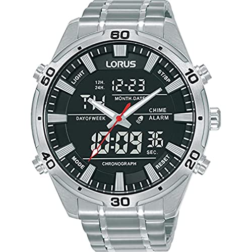 Lorus horloge heren RX351AX-9 solar zwarte wijzerplaat – Juwelier Van de Heyning