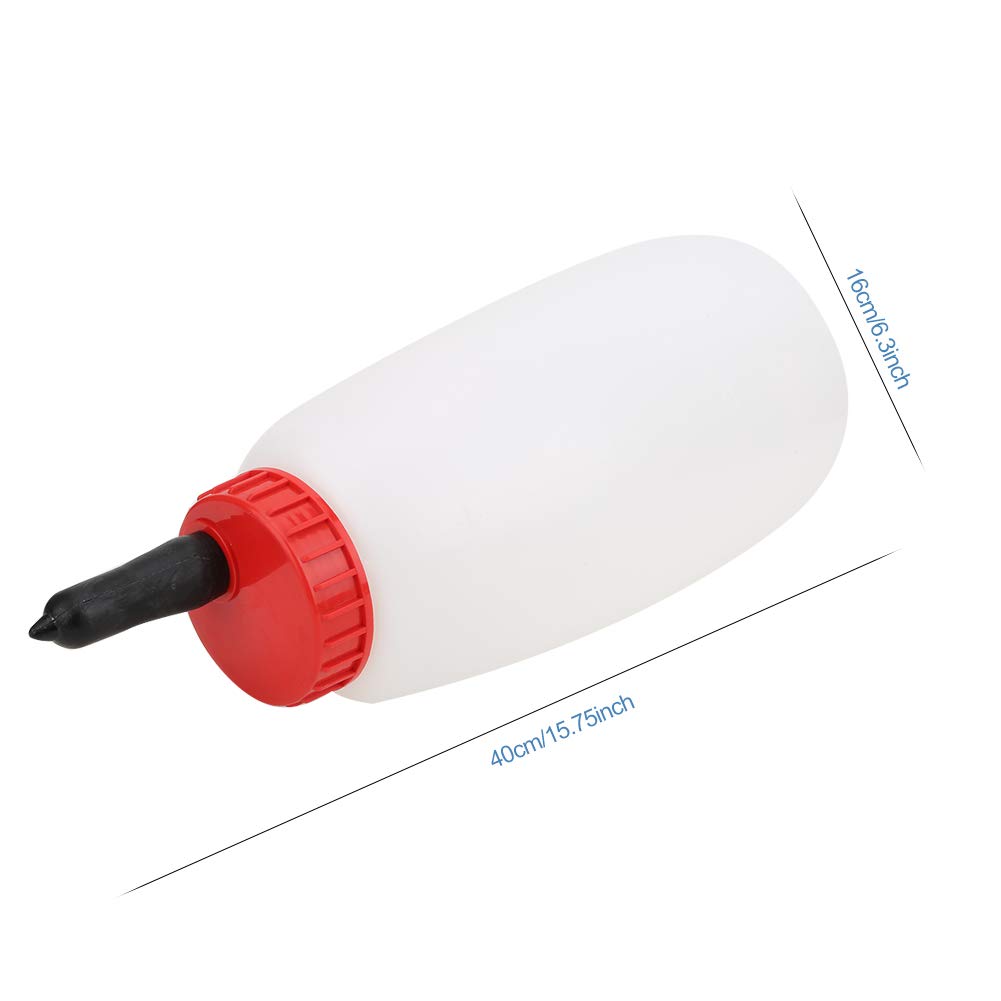 Biberón de leche para terneros, biberón vertical para lactancia de ganado, tetina de plástico de grado alimenticio, biberón portátil de flujo ajustable para ganado,