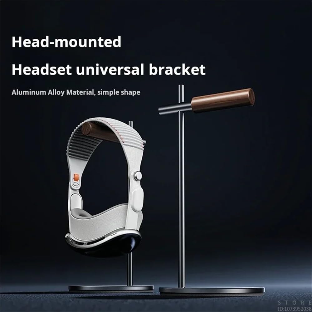 Soporte para auriculares de aleación de aluminio, elegante y genial soporte para auriculares de escritorio para Apple Vision Pro, soporte para auriculares para juegos (V01 gris)
