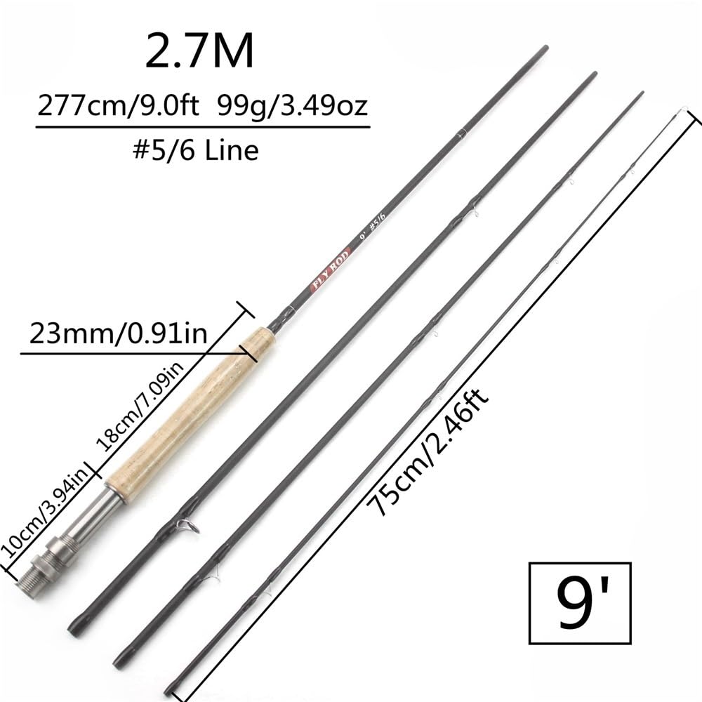 Wędka, Ultra-Light 4-Section Flying Fishing Rod with Carbon Core, Portable Sprzęt wędkarski