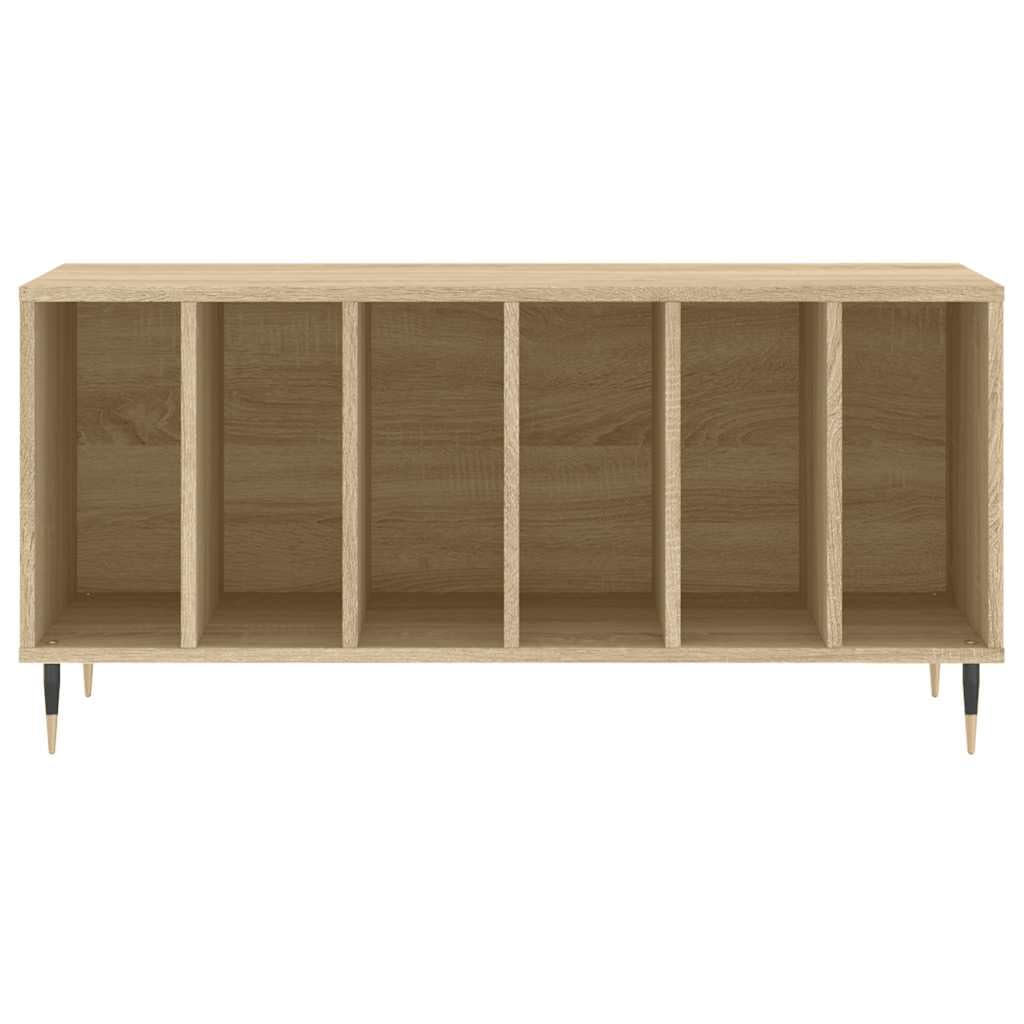 vidaXL Armadio a dischi, supporto giradiscos, credenza da soggiorno moderna in legno di ingegneria Rovere Sonoma
