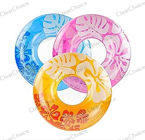 Image of ClearChoice:- Printed Adult Swimming Tube Ring(9 + Years)(Multi Color)(36''inch)(1 PIS)