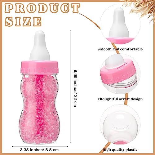 Image of Roowest 512 Pcs Baby Shower Games Guess How Many Pacifiers Sign 100 Small Guessing Games 10 HB Pencils 750ml Milk Bottle 400 Acrylic Pacifiers Decoration for Guest Gender Reveal(Pink,Boho)