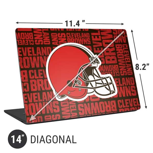Skinit Laptop Decal Skin Compatible with Universal Laptop 14in (11.4 x 8.2in) - Officially Licensed NFL Cleveland Browns - Blast Design