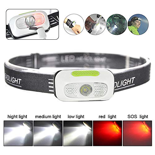 Preisvergleich Produktbild Scheinwerferboruit B7 Led Scheinwerfer Nachtlauf Usb Wiederaufladbarer Led Scheinwerfer Wasserdicht Weiß Rot Sos Mini Camping Scheinwerfer Taschenlampe-Weiß