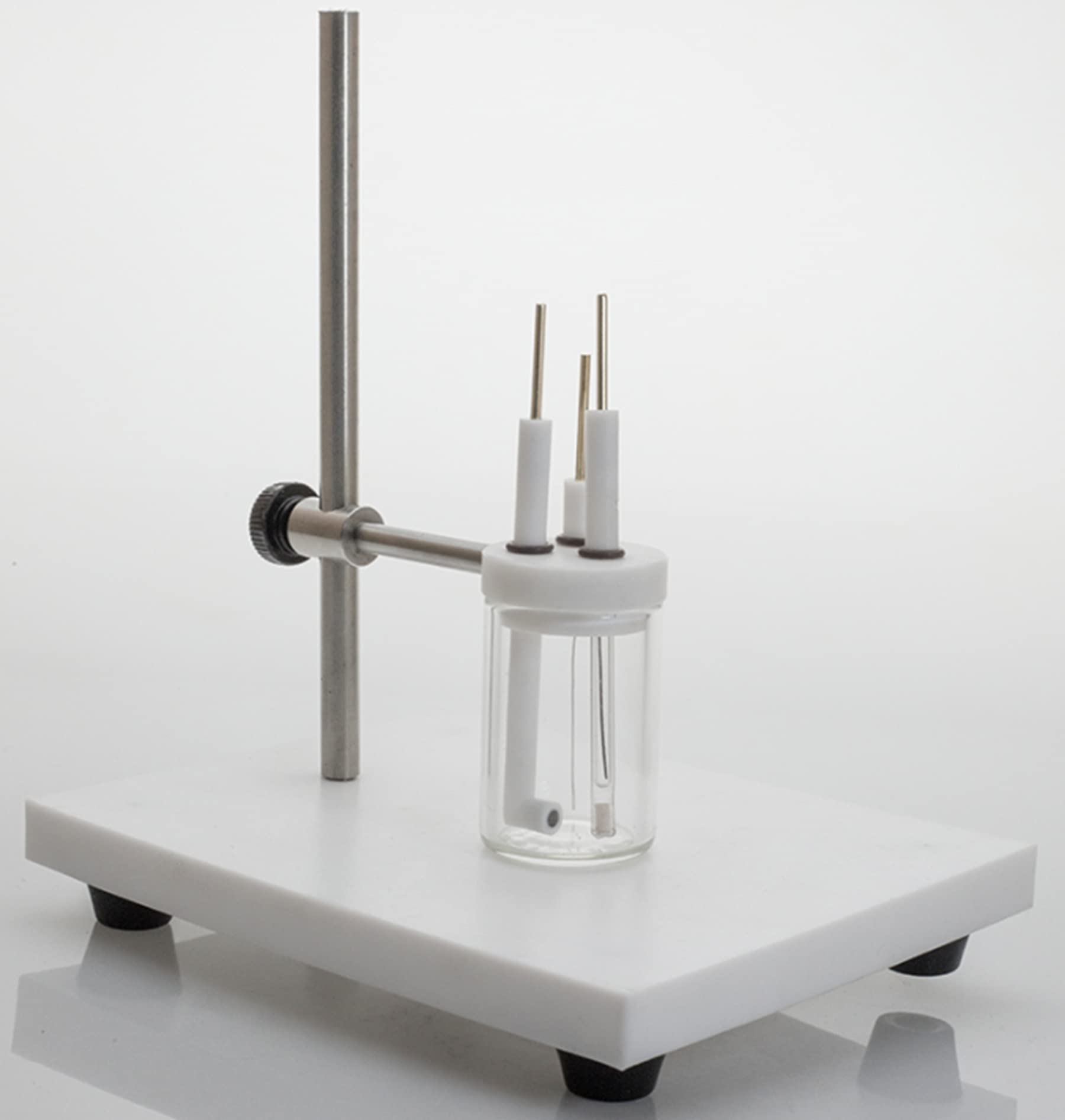 1PC T0101 Stainless Steel Electrode Stand, 25ml electrolytic Cell with Stand, 50ml/150ml electrolytic Cell Stand with Stand, Electrode not Included, Rugin Capillary Tube