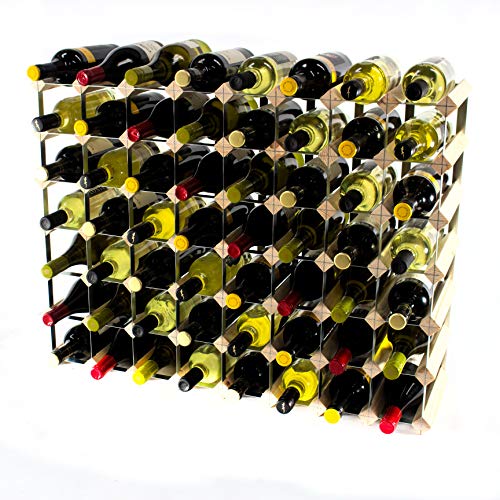 Cranville wine racks Madera de Pino 56 Botella de Vino clásico y Metal galvanizado ya montados en...