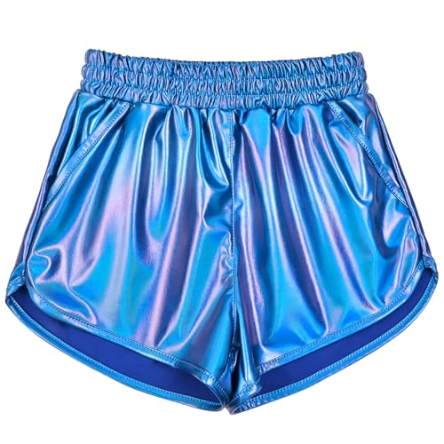 Image of Perfashion Girls Metallic Shorts Sparkly Shiny Hot Pants Gold /Silver /Pink Outfit