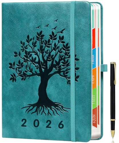 ZXHQ 2026 Diary A5 Page a Day, Jan-Dec, Diary 2026 Day Per Page