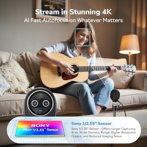 EMEET Piko+ (Piko Plus), Worldâs 1st Dual-Camera AI-Powered 4K Webcam - 2