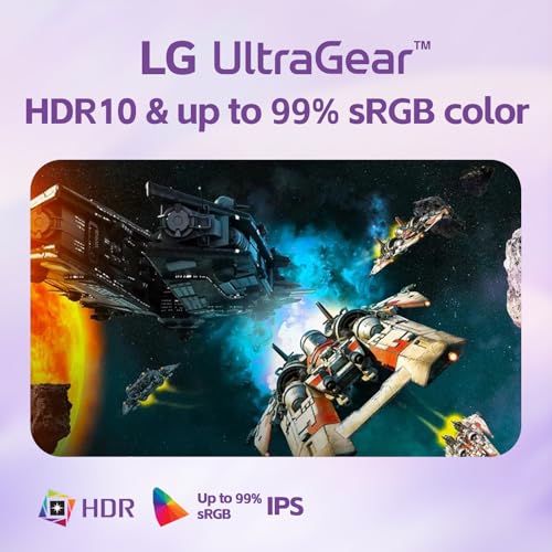 Image of LG 32 inch Ultragear Monitor, QHD IPS Display, 200Hz, 1ms GtG, G-SYNC Compatible, AMD FreeSync Premium, 99% sRGB, HDR10, HDMI 2.0, Display Port 1.4, Ergonomic Height /Tilt /Pivot /Swivel Adjustable Stand
